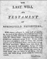 Last Will and Testament of the Springfield Presbytery